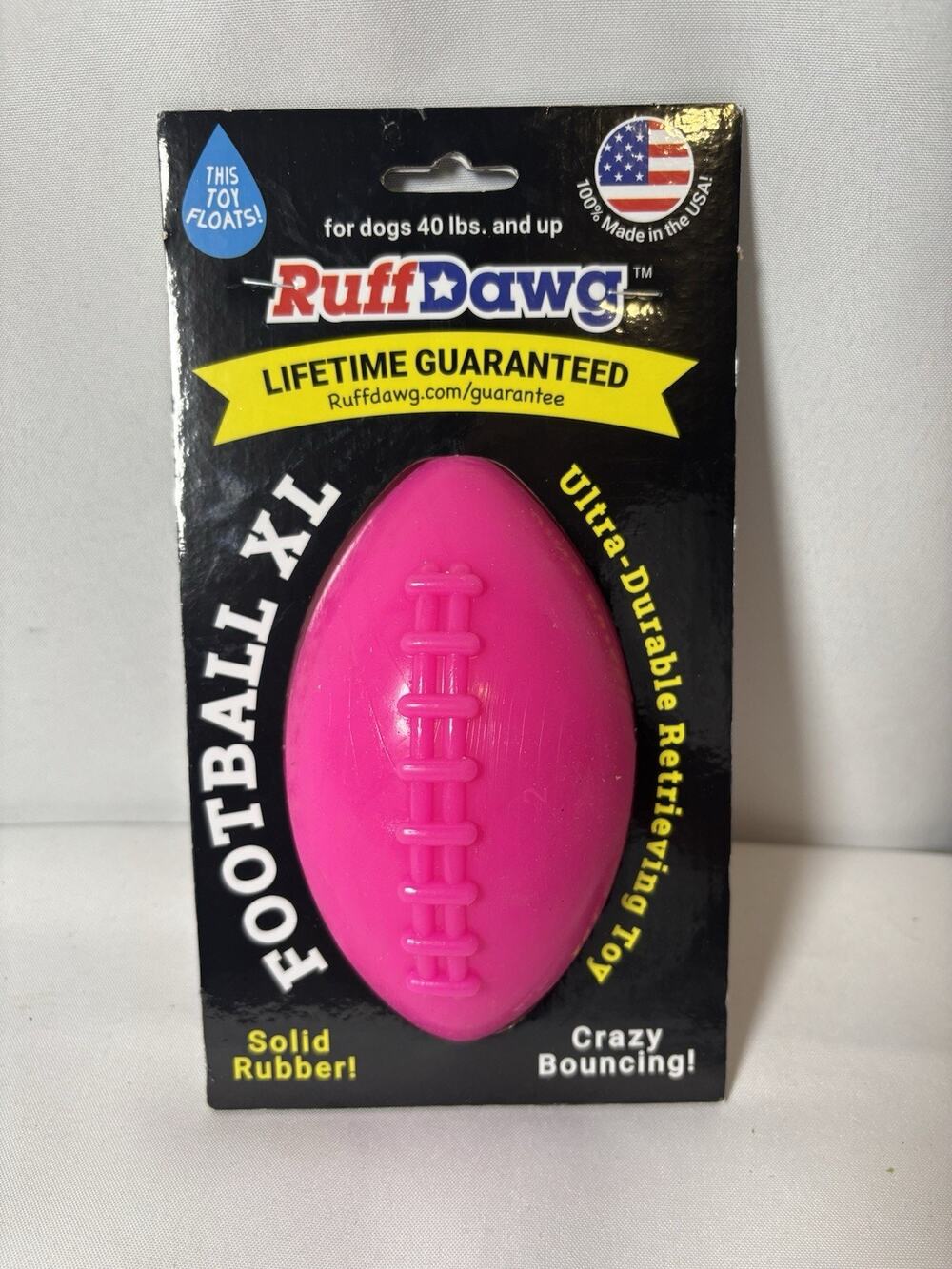 Ruff Dawg Football / Football XL (pink) - LIFETIME GUARANTEE - USA MADE